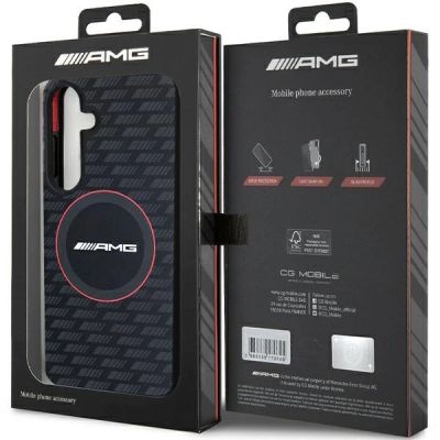 8. Etui AMG Silicone Carbon Pattern MagSafe na Samsung Galaxy S24+ - czarne