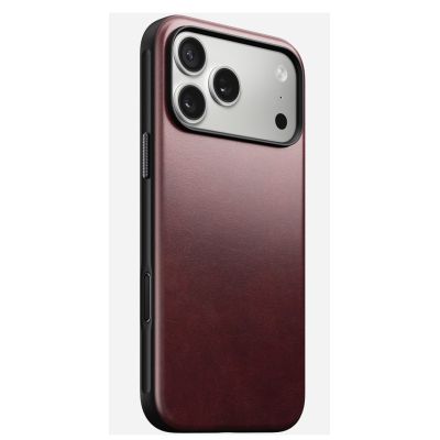 Nomad Modern Leather Case pokrowiec na telefon komórkowy 17,5 cm (6.9") Bordowy