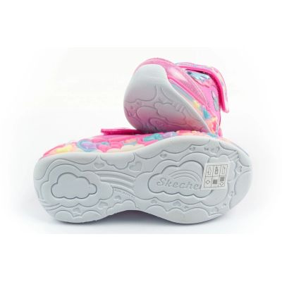 7. Skechers buty sportowe dziecięce S Lights LED dla dziewczynki na rzep