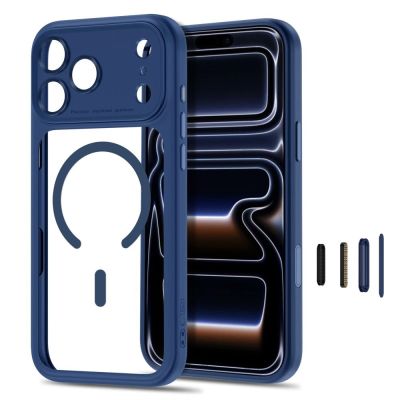2. Etui Tech-Protect MagPeak MagSafe CC na iPhone 18 Pro / 17 Pro - przezroczysto-granatowe