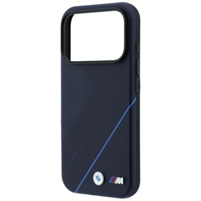 6. Etui BMW M Tire Track Blue Line MagSafe na iPhone 18 Pro / 17 Pro - granatowe