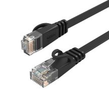 Kabel sieciowy Ethernet Orico PUG-C7B CAT7 10Gbps RJ45 internetowy LAN płaski 1 m - czarny
