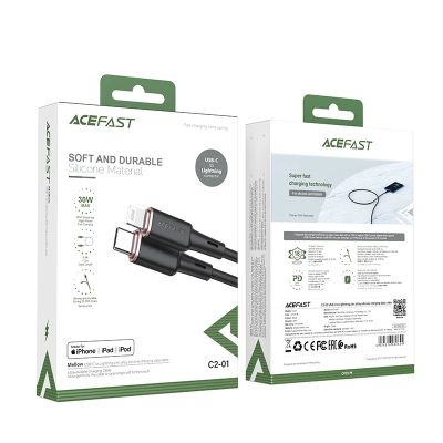 5. Acefast kabel MFI USB Typ C - Lightning 1,2m, 30W, 3A czarny (C2-01 black)