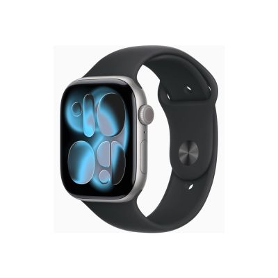 3. Apple Watch Series 11 GPS + Cellular 46mm Aluminiowa koperta w kolorze gwiezdnej szarości z czarnym paskiem sportowym - S/M