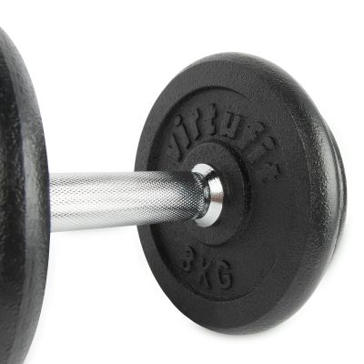 4. VIRTUFIT REGULOWANY ZESTAW HANTLI PRO - ZESTAW SZTANGI - ŻELIWO - 1 X 15 KG