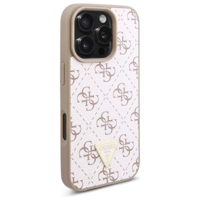 4. Etui Guess New 4G Triangle na iPhone 16 Pro - białe