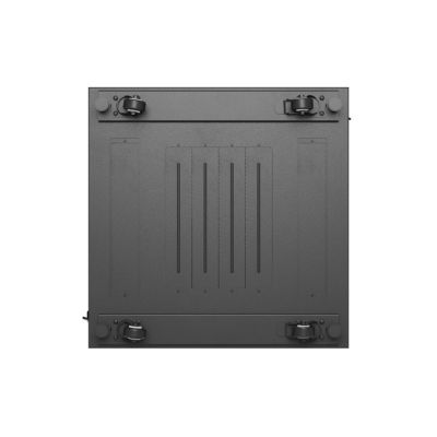 8. Szafa instalacyjna RACK stojąca 19" 15U 600x600 czarna drzwi perforowane Lanberg (flat pack)