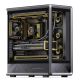 11. Jonsbo D401 PC-Gehäuse, Midi Tower, ATX, Tempered Glass - schwarz