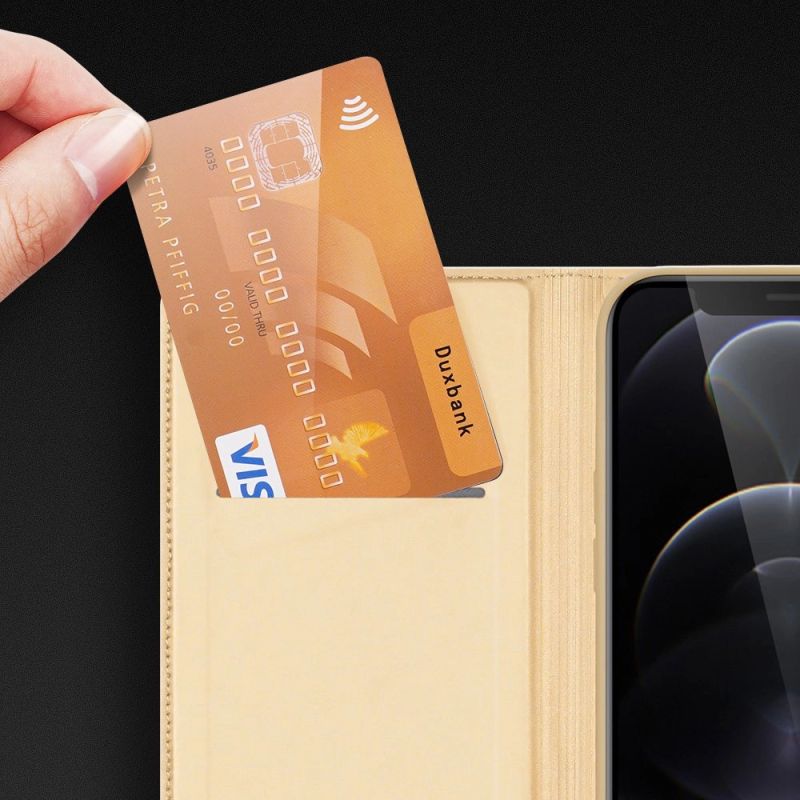 18. Dux Ducis Skin Pro kabura etui pokrowiec z klapką iPhone 13 Pro różowy