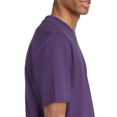 12. Koszulka męska adidas Essentials Small Logo Single Jersey fioletowa JW6232
