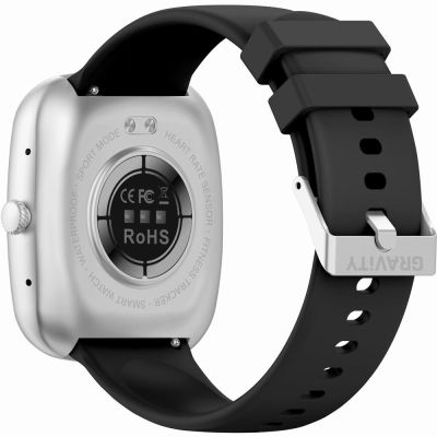 8. Smartwatch Męski GRAVITY GT18-6 Czarny Pasek Silikonowy + Granatowy Pasek