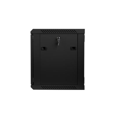 8. Szafa jednosekcyjna Lanberg WF01-6409-10B (9U; 502mm / 600mm / 450 mm; wisząca; Szklane; 19''; kolor czarny)