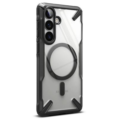 4. Etui Ringke Fusion X Magnetic MagSafe na Samsung Galaxy S26+ - przezroczysto-czarne