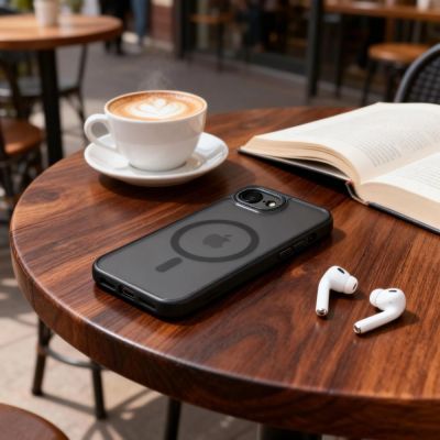 7. Etui Tech-Protect MagCam MagSafe na iPhone 16e / 17e - czarny mat