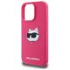 6. Etui Karl Lagerfeld Silicone Choupette Head MagSafe na iPhone 16 Pro - różowe