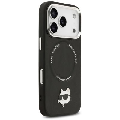 4. Etui Karl Lagerfeld Choupette Pin MagSafe do iPhone 17 Pro - czarne