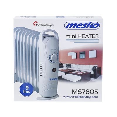 6. Grzejnik olejowy MESKO MS 7805 9 żeberek (1000W; 9; kolor biały)