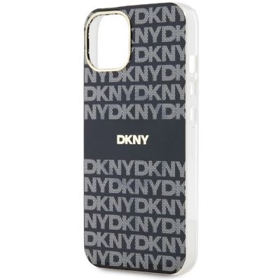 6. Etui DKNY IML Mono & Stripe MagSafe na iPhone 15 / 14 / 13 - czarne
