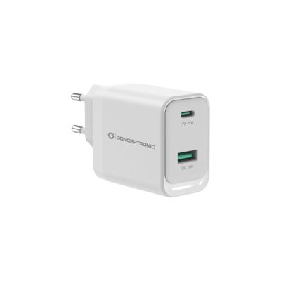 Conceptronic ALTHEA20W45 ładowarka do urządzeń przenośnych Uniwersalne Biały Prąd przemienny Szybkie ładowanie Wewnętrzna