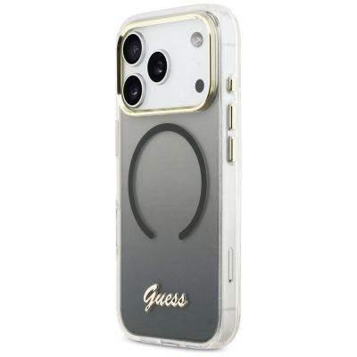 2. Etui Guess IML Gradient Script Metal MagSafe na iPhone 17 Pro Max - czarne