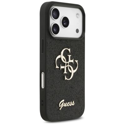 4. Etui Guess Fixed Glitter Big 4G na iPhone 17 Pro / 18 Pro - czarne