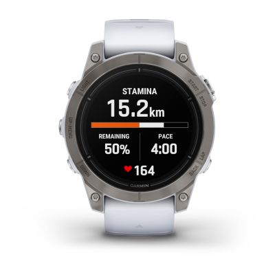 9. Zegarek sportowy Garmin Epix Pro Gen 2 Sapphire 47mm Titanium Whitestone