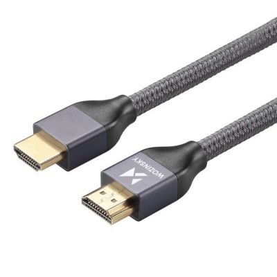 12. Wozinsky kabel HDMI 2.1 8K 60 Hz 48 Gbps / 4K 120 Hz / 2K 144 Hz 1 m srebrny (WHDMI-10)