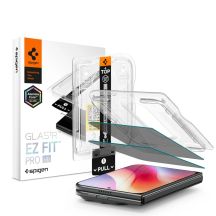 Szkło hartowane Spigen Glas.tR EZ Fit Pro HD AC Privacy 2-Pack prywatyzujące na iPhone Duo