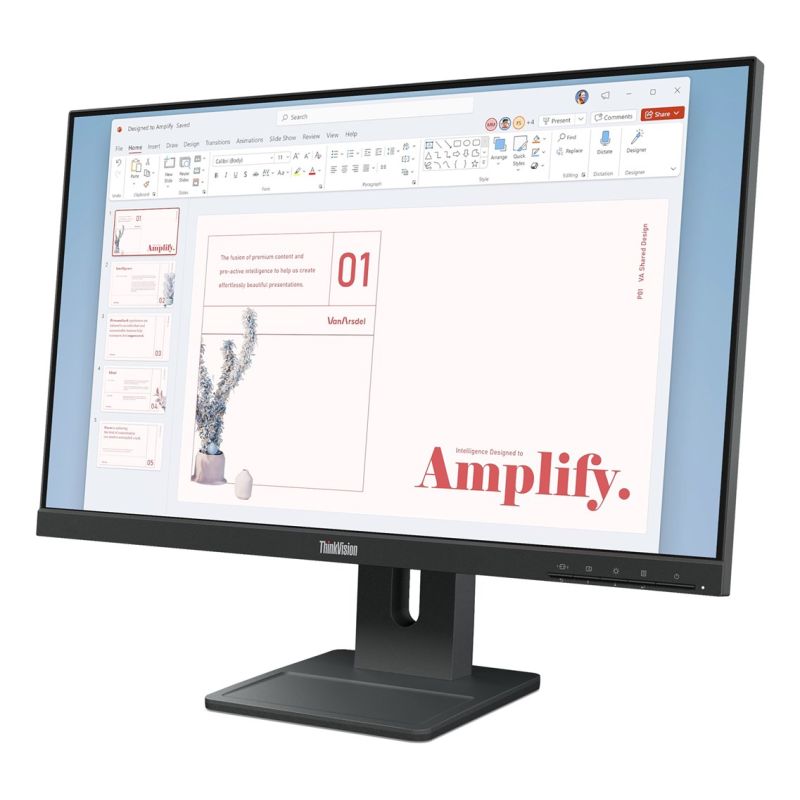 14. Lenovo ThinkVision E24-40 monitor 23,8" IPS 16:9 100 Hz 4 ms 1920x1080 250 cd/m2 1 HDMI Krucza czerń Gwarancja 36 miesięcy