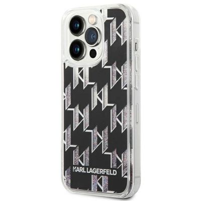2. Etui Karl Lagerfeld Liquid Glitter Monogram na iPhone 14 Pro Max - czarne