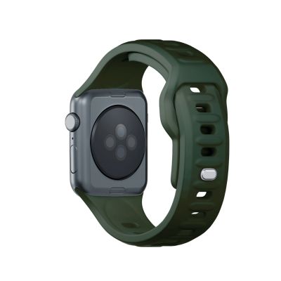 12. Pasek silikonowy 3mk Silicone Watch Strap do Apple Watch 42 / 44 / 45 / 49 mm - zielony