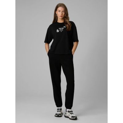 3. T-shirt regular z nadrukiem damski 4F 4FRSS26TTSHF3704-20S