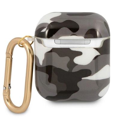 3. Etui Guess Camo Collection na AirPods 1/2 - czarne