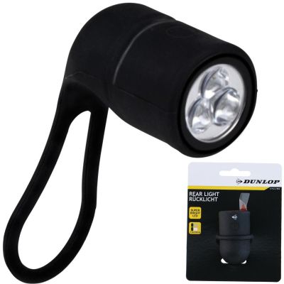 7. LAMPKA ROWEROWA NA TYŁ SILIKONOWA DUNLOP