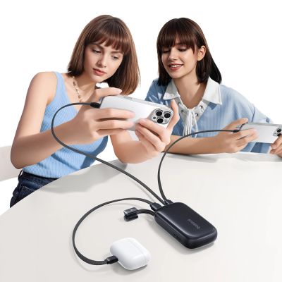 7. Powerbank Baseus EnerFill FC21 QPow3 Ultra 10000mAh 22.5W z wyświetlaczem cyfrowym i odłączanym kablem - czarny