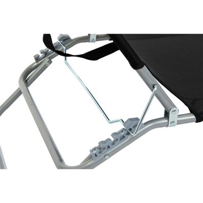 5. ŁÓŻKO TURYSTYCZNE KEMPINGOWE SKŁADANE CZARNE