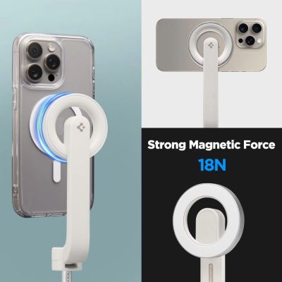 8. Selfie stick Spigen S571W MagSafe Bluetooth z tripodem - beżowy