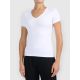 T-shirt basic z dekoltem typu serek damski 4F 4FWMM00TTSHF3307-10S
