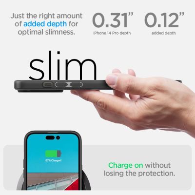 10. Etui Spigen Ultra Hybrid na iPhone 14 Pro - czarny mat