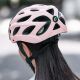 9. Kask rowerowy Rockbros z szybką, odpinane okulary z ochroną UV, odłączany daszek, unisex - różowy