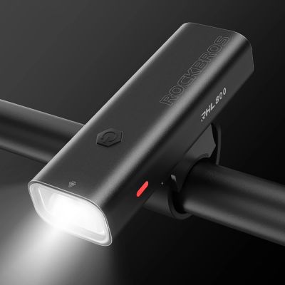 3. Lampka rowerowa przednia Rockbros 24710012001 800 lm + kabel USB-C - USB-A - czarna