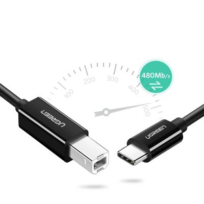 5. Kabel Ugreen US241 USB-C 2.0 - USB-B 1 m - czarny