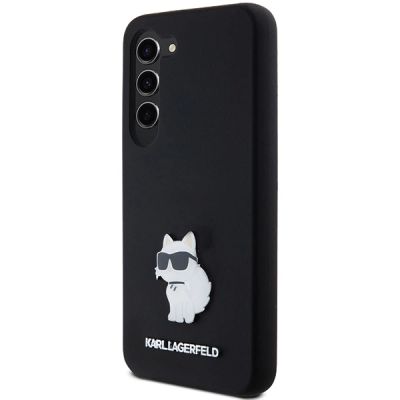 2. Etui Karl Lagerfeld Silicone Choupette Metal Pin na Samsung Galaxy S23 - czarne