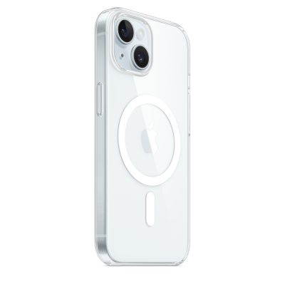 6. Apple - Obudowa tylna do telefonu komórkowego - Kompatybilna z MagSafe - Poliwęglan - Przezroczysta - do iPhone 15 (MXRK3ZM/A)