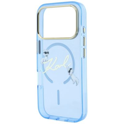 6. Etui Karl Lagerfeld Script Logo MagSafe na iPhone 18 Pro / 17 Pro - jasnoniebieskie