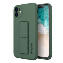 Wozinsky Kickstand Case silikonowe etui z podstawką etui Samsung Galaxy A72 4G ciemnozielone