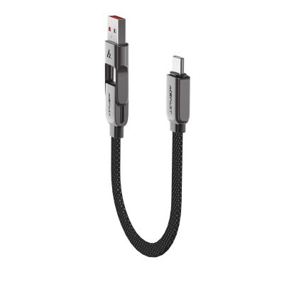 5. Kabel Acefast C13-05 USB-C - USB-A / USB-C 480Mb/s 3A 0.2m - czarny