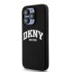 2. Etui DKNY Liquid Silicone White Printed Logo MagSafe na iPhone 15 Pro - czarne