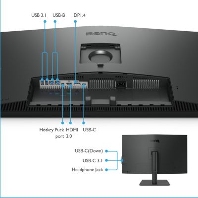 4. BenQ PD3205U monitor komputerowy 80 cm (31.5") 3840 x 2160 px 4K Ultra HD LCD Czarny