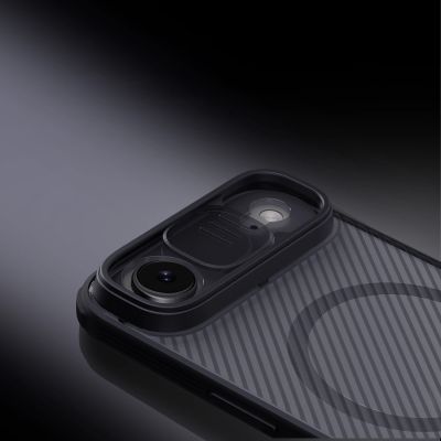 9. Etui Nillkin CamShield Pro kompatybilne z MagSafe na iPhone 17 Air - przezroczyste czarne